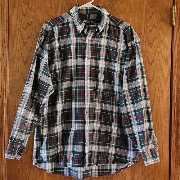 American Eagle Outfitters Men's Size Large Plaid Shirt - Picture 2 of 10